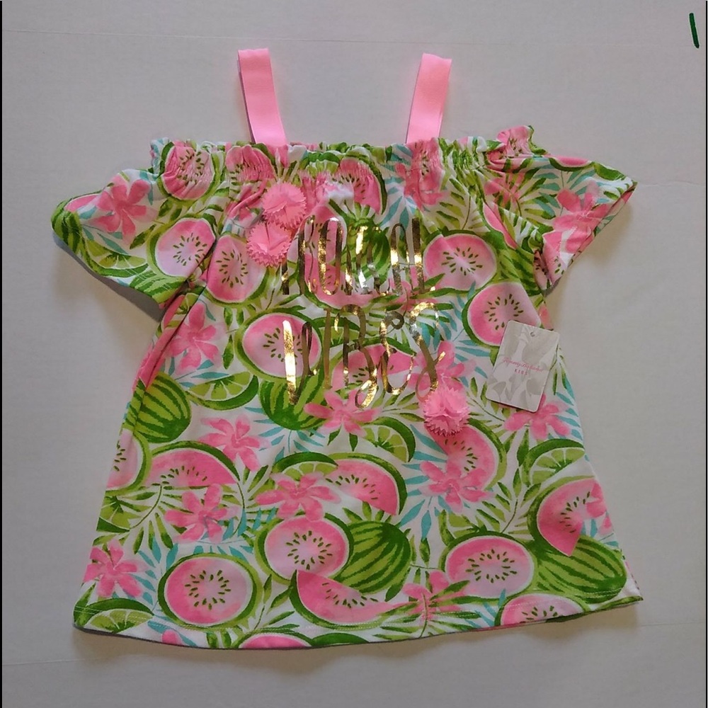 Tommy Bahama Off-Shoulder Watermelon Top 5/6 NWT